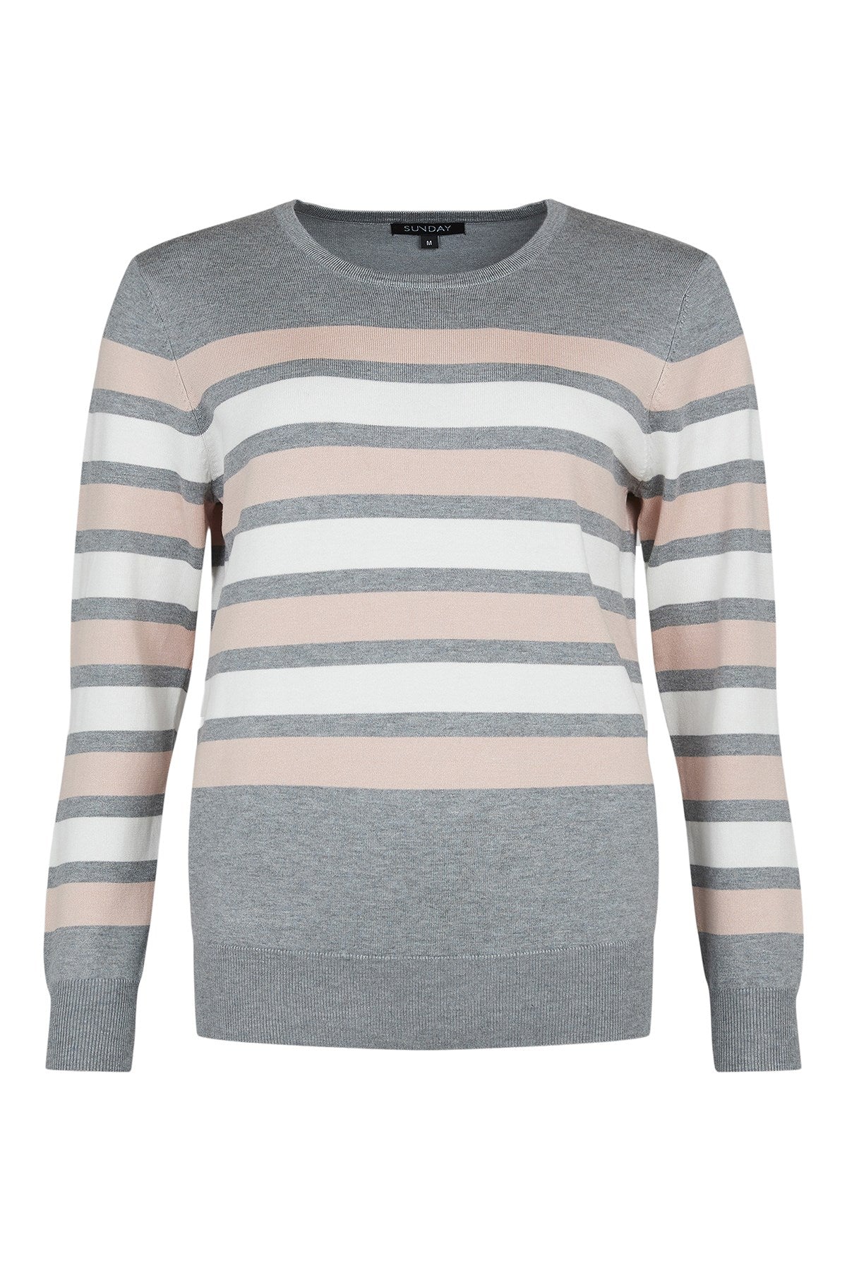 Sunday Grey White and Pink Pullover 6954 Col 41 Front | Dotique