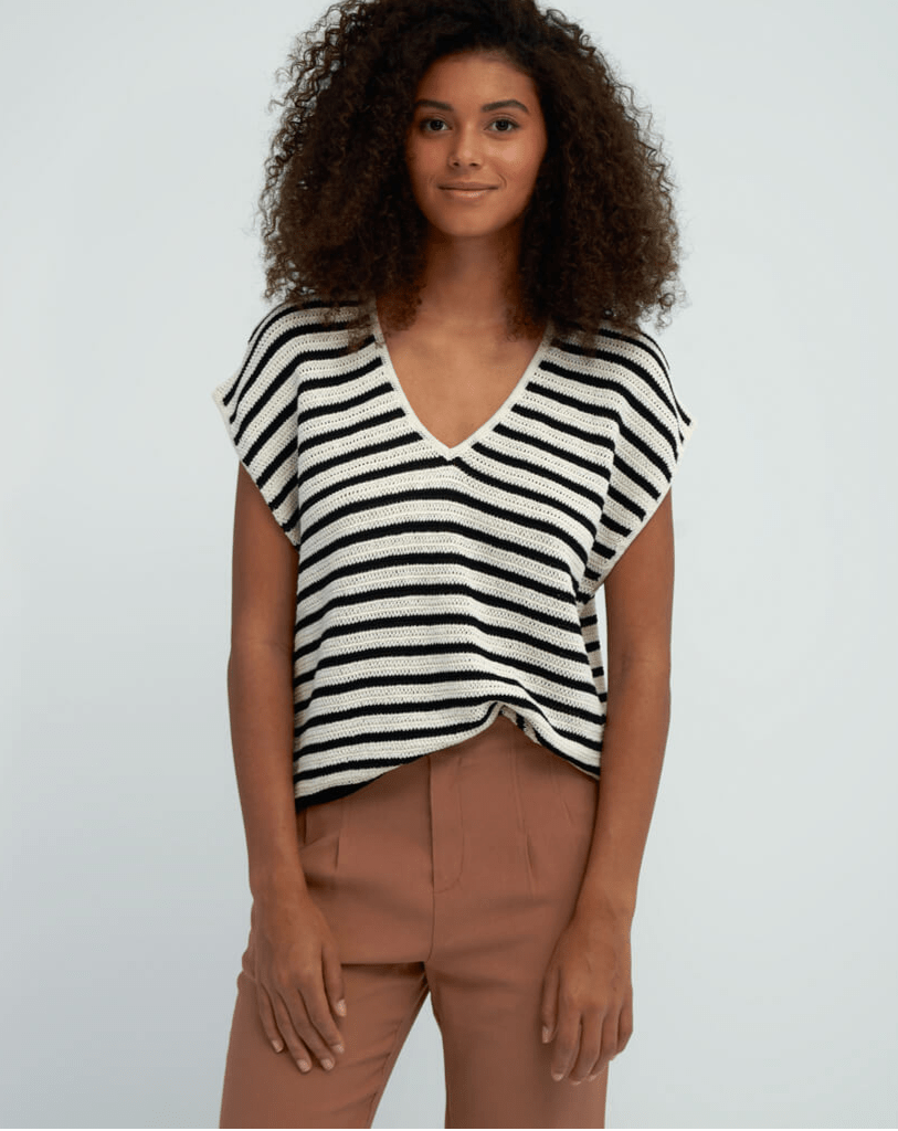 Surkana Black and White Waistcoat | Dotique