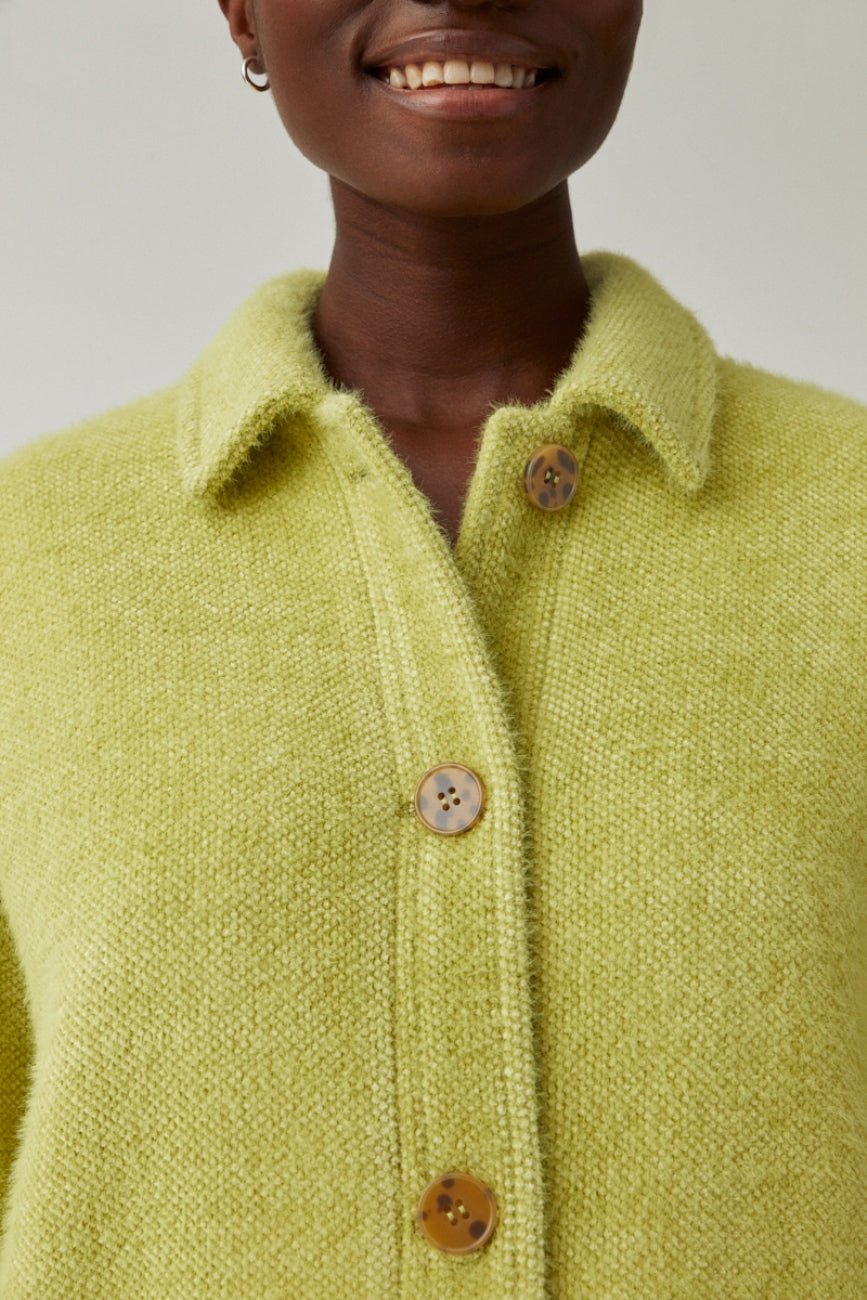 Surkana Acid Green Long Sleeve Textured Jacket - Dotique - Surkana