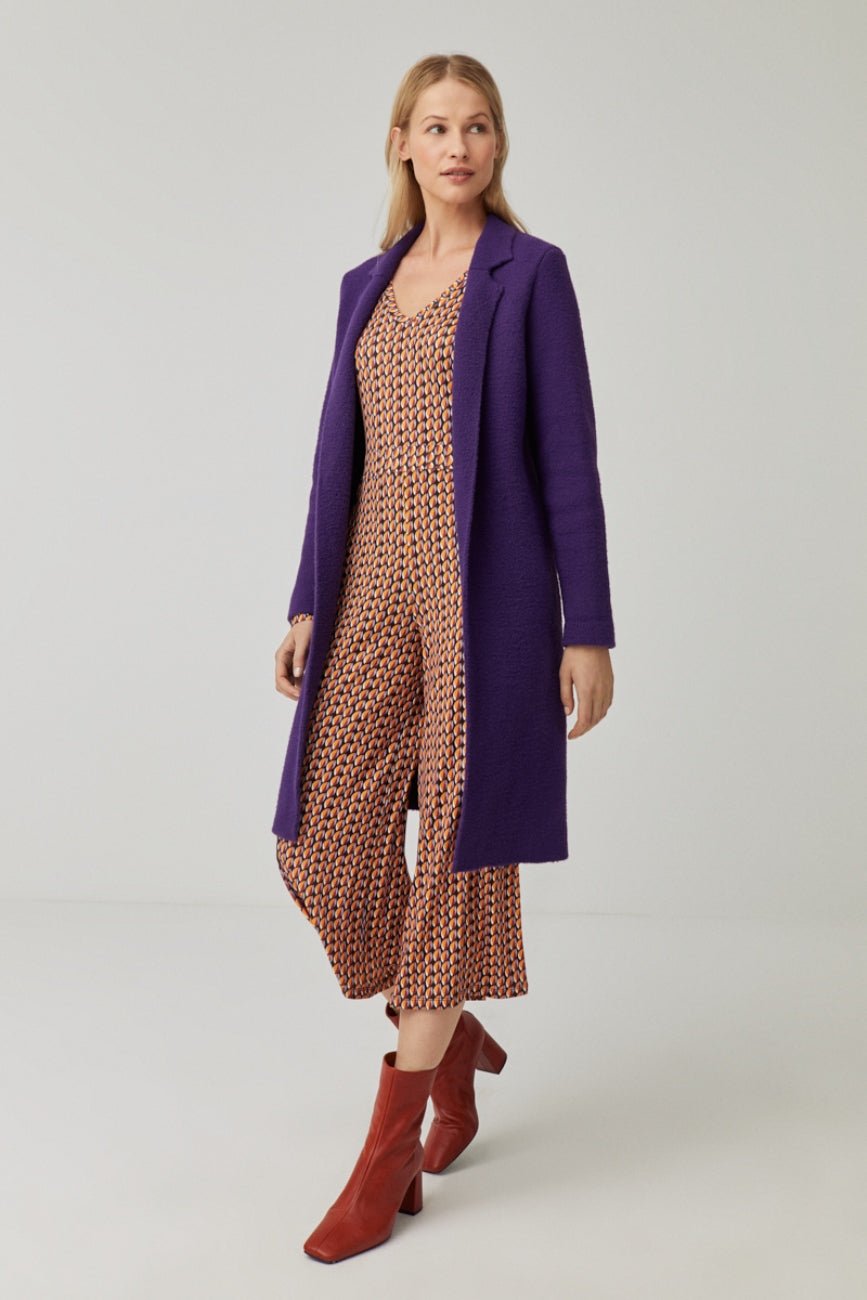 Surkana Purple 34 Length Long Jacket Lifestyle Front 2 | Dotique