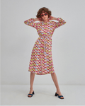 Surkana 522CAZO724 Shirt Dress Multi Front Lifestyle Dotique