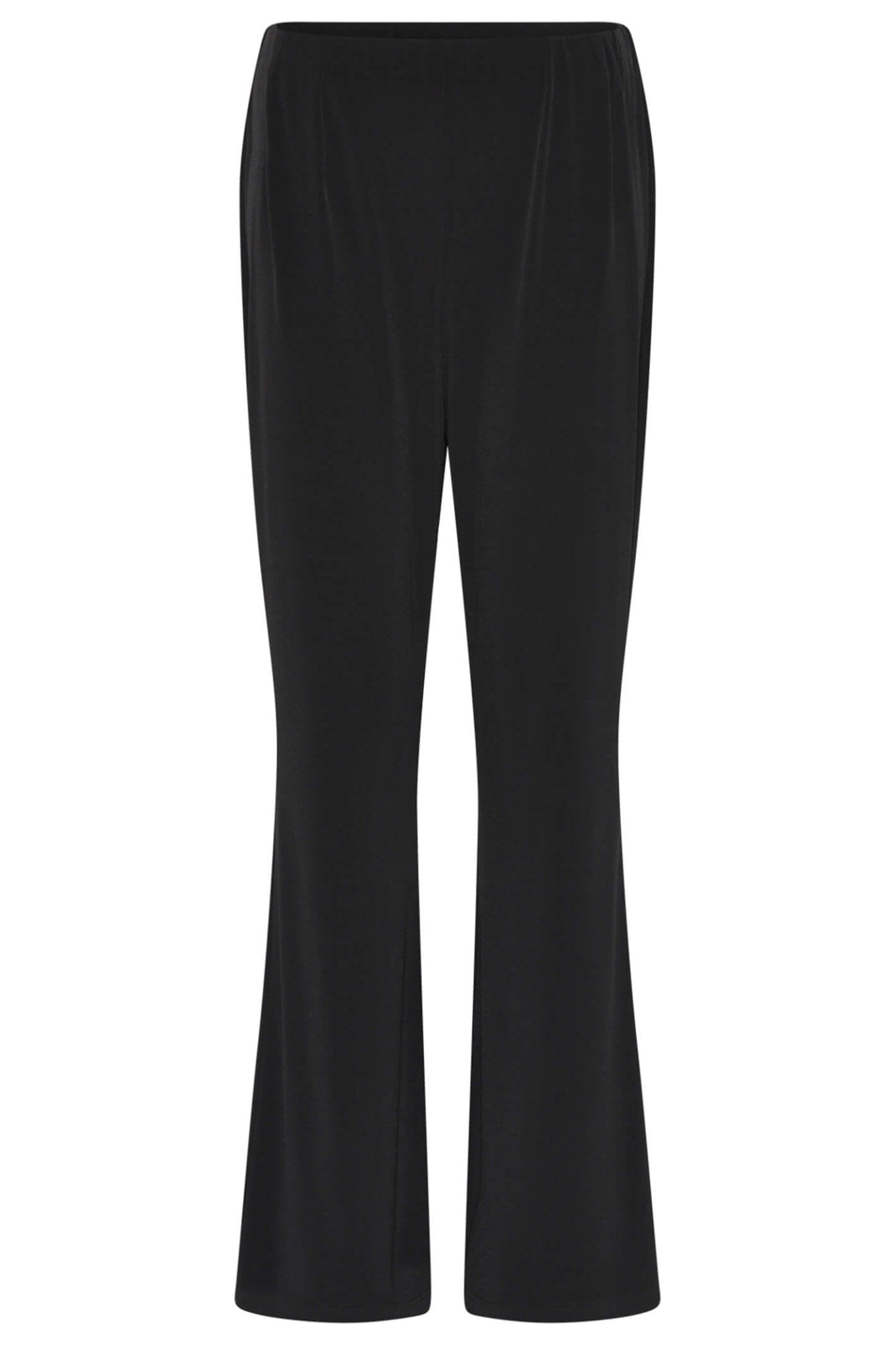 Tia 71306-7093 9000 Black Flared Pull-On Trousers - Dotique
