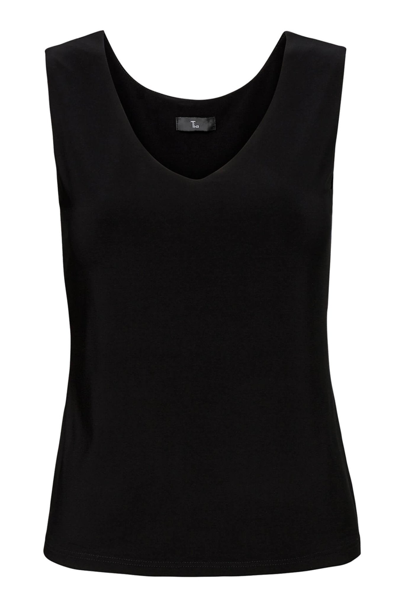 Tia  74135-7093 9000 Black Sleeveless Top - Dotique
