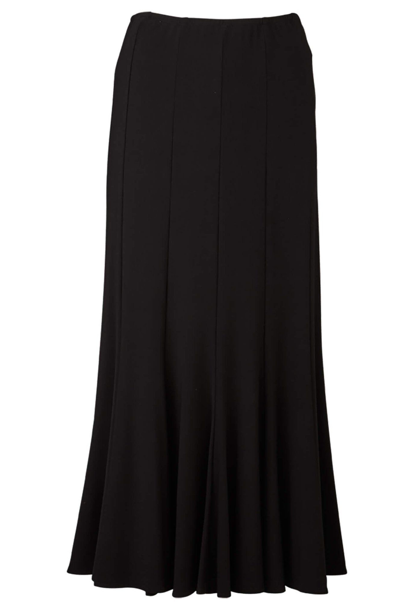 Tia 75242-7093 9000 Black Panel Flared Skirt - Dotique