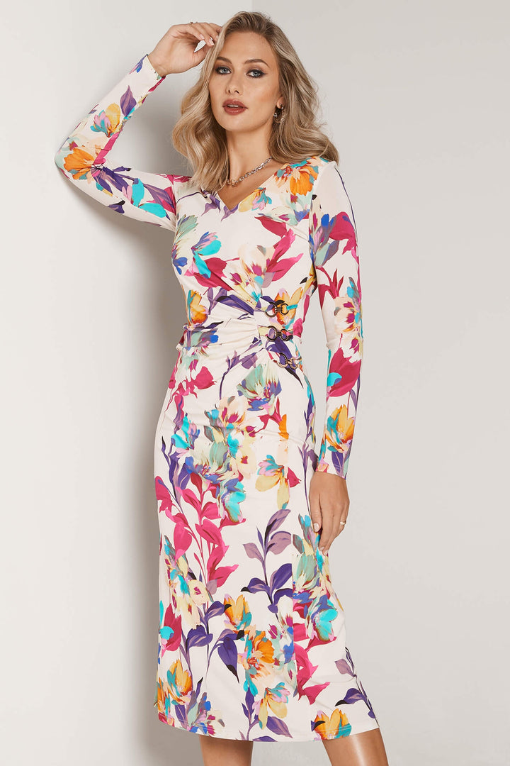 Tia 78346-7739 13 Multicolour Floral Print Dress - Dotique