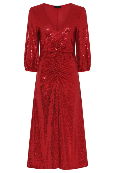 パーティードレス錦　赤錦　Echeveria Party Dress tia-78519-red-sequin-party-