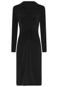 Tia 78672-7093 9000 Black V-Neck Long Sleeve Dress - Dotique