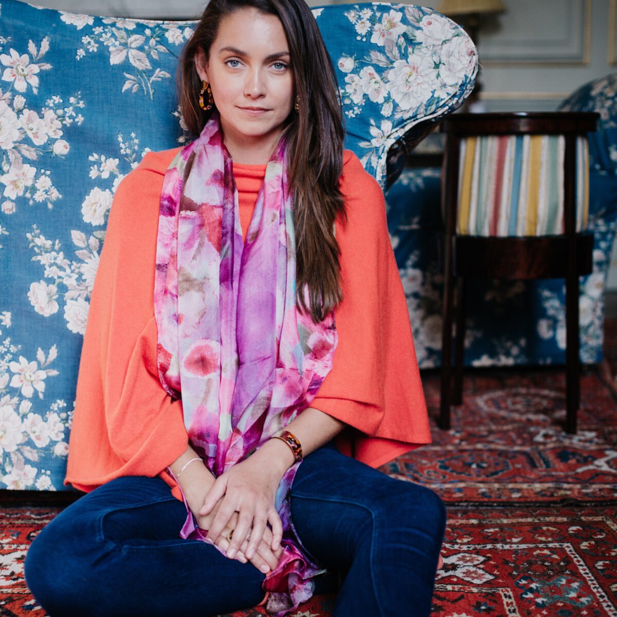 Tilley & Grace Large Silk Scarf Style 769 Dotique 2