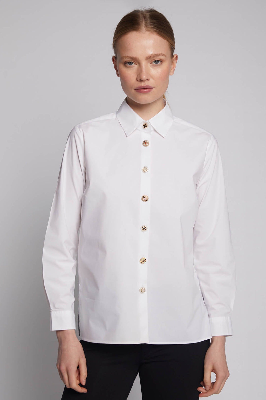 Vilagallo 30742 White Shirt With Feature Buttons - Dotique